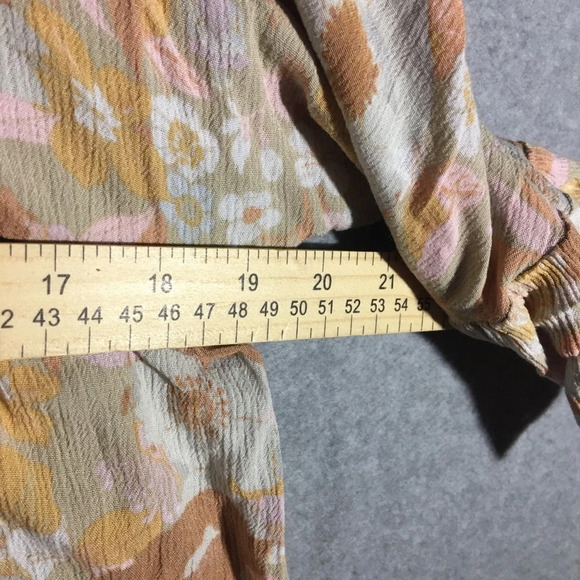 Womens Andree by Unit Blouse Floral Cottage Core Boho Beachy Babydoll Style - Picture 5 of 7